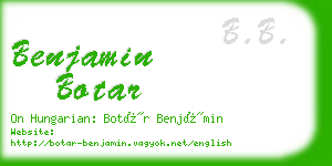 benjamin botar business card